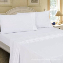 Hotel White Bedding 300T 100% Perkal Baumwolle Bettlaken Set